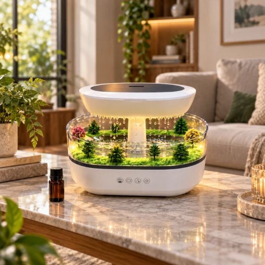 Raindrop Mist Aroma Diffuser with Ambient Light