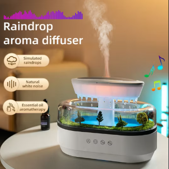 Raindrop Mist Aroma Diffuser with Ambient Light