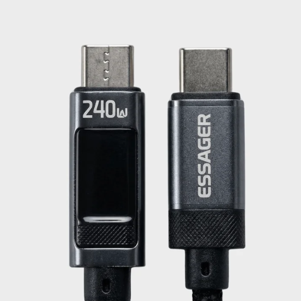 Essager 240W USB-C to USB-C Cable with Digital Display