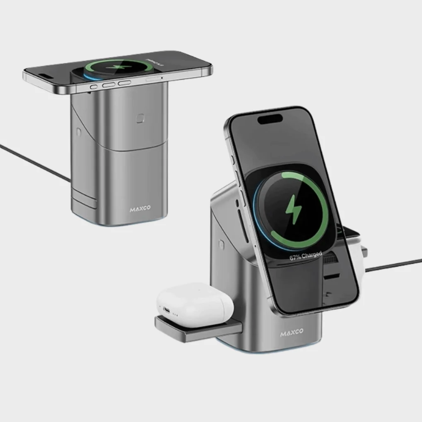 MAXCO 3 in 1 Rotating Wireless Charger - MW15